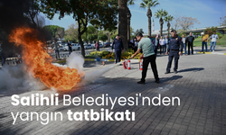 Salihli Belediyesi'nden yangın tatbikatı