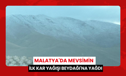 Malatya'da mevsimin ilk kar yağışı Beydağı'na yağdı