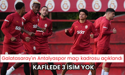 Galatasaray'ın, Antalyaspor maçı kamp kadrosu belli oldu