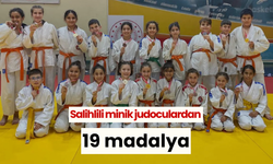 Salihlili minik judoculardan 19 madalya