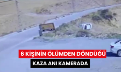 6 kişinin yaralandığı kaza anı kameralara yansıdı