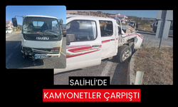 Salihli’de kamyonetler çarpıştı: 1 yaralı