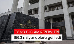 TCMB toplam rezervleri 156,3 milyar dolara geriledi