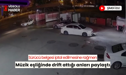 Sürücü belgesi iptal edilen şahıs, müzik eşliğinde drift attığı anları paylaştı