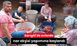 Sarıgöl'de evlerde nar ekşisi yapımına başlandı