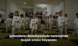 Şehzadeler Belediyesinde taekwondo kuşak sınavı heyecanı