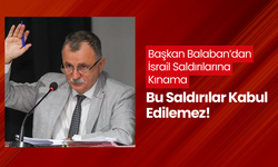 Başkan Balaban’dan İsrail saldırılarına kınama | "Bu Saldırılar Kabul Edilemez!"