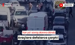 Yan yol savaş alanına döndü, araçlara defalarca çarpıp durmadan yoluna devam etti