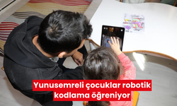 Yunusemreli çocuklar robotik kodlama öğreniyor