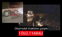 Otomobil traktöre çarptı:1 ölü, 1 yaralı