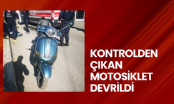 Salihli’de kontrolden çıkan motosiklet devrildi: 1 yaralı