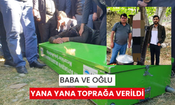 Trafik kazasında hayatını kaybeden baba ve oğlu yana yana toprağa verildi