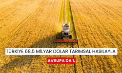 Türkiye 68.5 milyar dolar tarımsal hasılayla Avrupa'da 1.