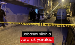 Babasını silahla vurarak yaraladı