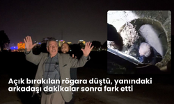 Açık bırakılan rögara düştü, yanındaki arkadaşı dakikalar sonra fark etti