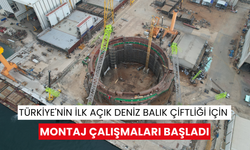 Dev vinçlerle gerçekleştirilen balık çiftliği montajı, Türkiye'de yeni bir dönem başlatıyor