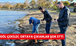 Göl çekildi, ortaya çıkanlar şok etti