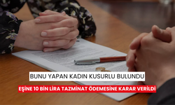 Bunu yapan kadın kusurlu bulundu, eşine 10 bin lira tazminat ödemesine karar verildi: Karşı hamle geldi