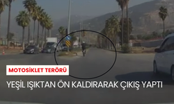 Trafik canavarı ön kaldırarak hız yaptı