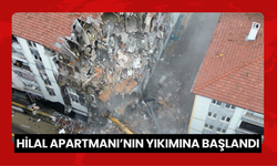 Doğal gaz patlamasında 1 kişinin öldüğü, 33 kişinin yaralandığı Hilal Apartmanı’nın yıkımına başlandı