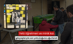 Yeliz öğretmen ve minik kızı gözyaşlarıyla son yolculuğuna uğurlandı