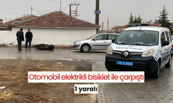 Otomobil elektrikli bisiklet ile çarpıştı: 1 yaralı