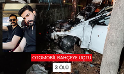 Otomobil bahçeye uçtu: 3 ölü