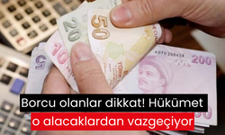 Borcu olanlar dikkat! Hükümet o alacaklardan vazgeçiyor