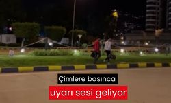 Çimlere basınca uyarı sesi geliyor