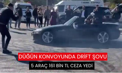 Gelin ve damadın drift şovu pahalıya patladı