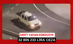 Kamyonetle drift attı, cezadan kurtulamadı