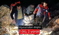 Uçurumdan düştü: 1 ölü, 2 yaralı