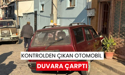 Salihli’de otomobil duvara çarptı, sürücü yaralandı