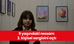 9 yaşındaki ressam 2. kişisel sergisini açtı