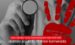 Kan grubu için kendisinden kan isteyen doktora saldırdı... O anlar kamerada