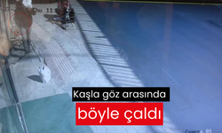 Kaşla göz arasında böyle çaldı