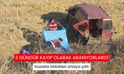 Trafik kazasında şarampole uçan araçta bulunan 2 kişinin cansız bedenine ulaşıldı