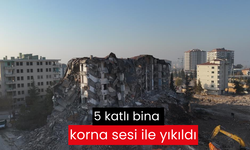 5 katlı bina korna sesi ile yıkıldı