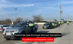 Salihli'de, jandarmadan emniyet kemeri denetimi