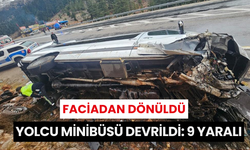 Yolcu minibüsü devrildi: 9 yaralı