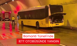 Bomonti Tüneli'nde İETT otobüsünde yangın