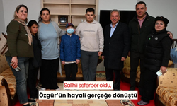 Salihli seferber oldu, Özgür’ün hayali gerçeğe dönüştü