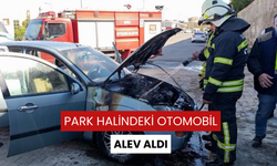 Park halindeki otomobil alev aldı!