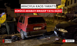 Aracıyla park halindeki 3 otomobile çarpan sürücü olay yerinden yaya olarak kaçtı