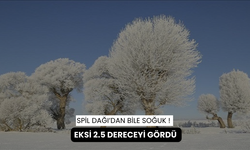 Manisa’nın en soğuk ilçesi… Spil Dağı’dan bile soğuk ! Eksi 2.5 dereceyi gördü