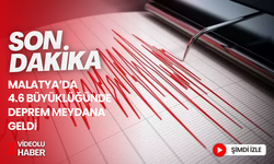 Son Dakika; Malatya’da 4.6 büyüklüğünde deprem meydana geldi