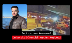 Üniversite öğrencisinin hayatını kaybettiği feci kaza anı kamerada