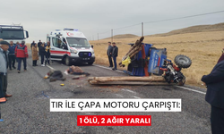 Tır ile çapa motoru çarpıştı: 1 ölü, 2 ağır yaralı