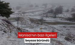 Manisa’nın bazı ilçeleri beyaza büründü