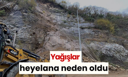 Yağışlar heyelana neden oldu